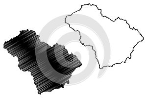 Murtal district (Republic of Austria or Ã–sterreich, Styria, Steiermark or Å tajerska state) map